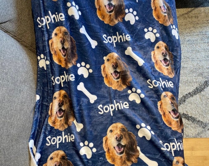 Reversible Double Thick Fleece Dog Blanket, 30 X 36, Warm Handmade Puppy Blanket, Made in USA Etsy