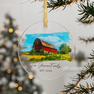Custom House Ornament, First Home Christmas Ornament, Personalized Housewarming Gift, New House Ornament, Home Portrait Christmas Decoration