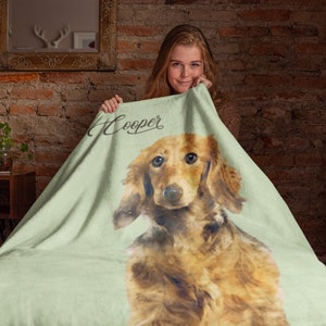Custom Dog Face Blankets, Pet Blanket Using Pet Photo + Name, Fleece Dog Blankets, Customized Photo Throws, Dog Dad Gifts, Pet Lover Gifts image 8