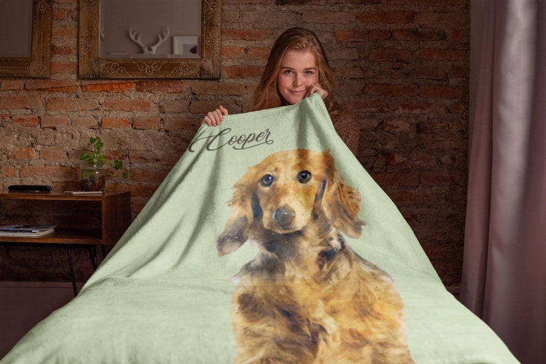 Custom Dog Face Blankets, Pet Blanket Using Pet Photo + Name, Fleece Dog Blankets, Customized Photo Throws, Dog Dad Gifts, Pet Lover Gifts image 8