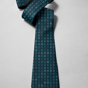 Binär Code Krawatte Computer Programmierer Geschenk Geek Krawatte Coding Krawatte IT Professional Krawatte Cyber Sicherheit Krawatte Bild 3
