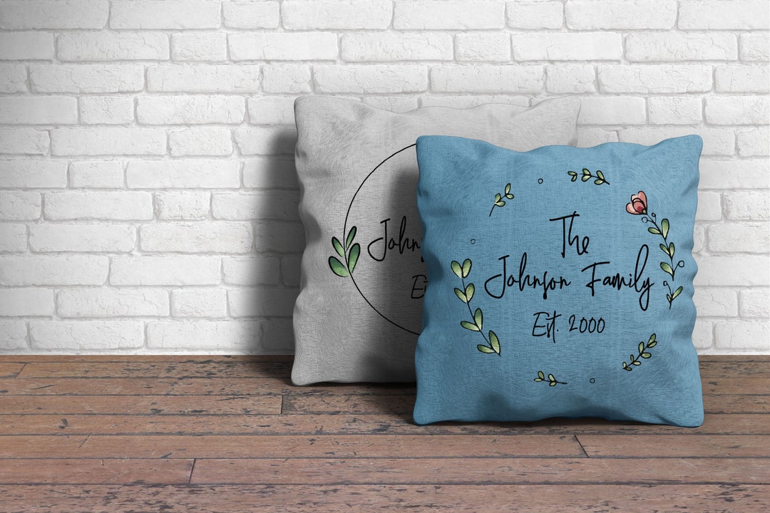Customized Family Name Pillow Custom Throw Pillow Cover and Etsy