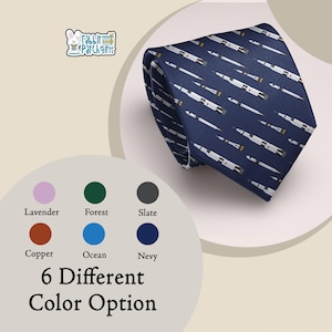Corbata de cohete, corbata espacial, corbata de astronomía para hombre, corbata de cohete con estampado espacial vintage, corbata de regalo científico, corbata de nerd