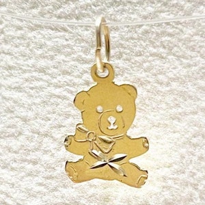 Vintage Teddy Bear 14k Yellow Gold Pendant