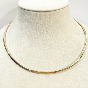 14K Solid Yellow Gold 16.50 inch 3.14 mm Omega Necklace 18.60 grams Made in Italy