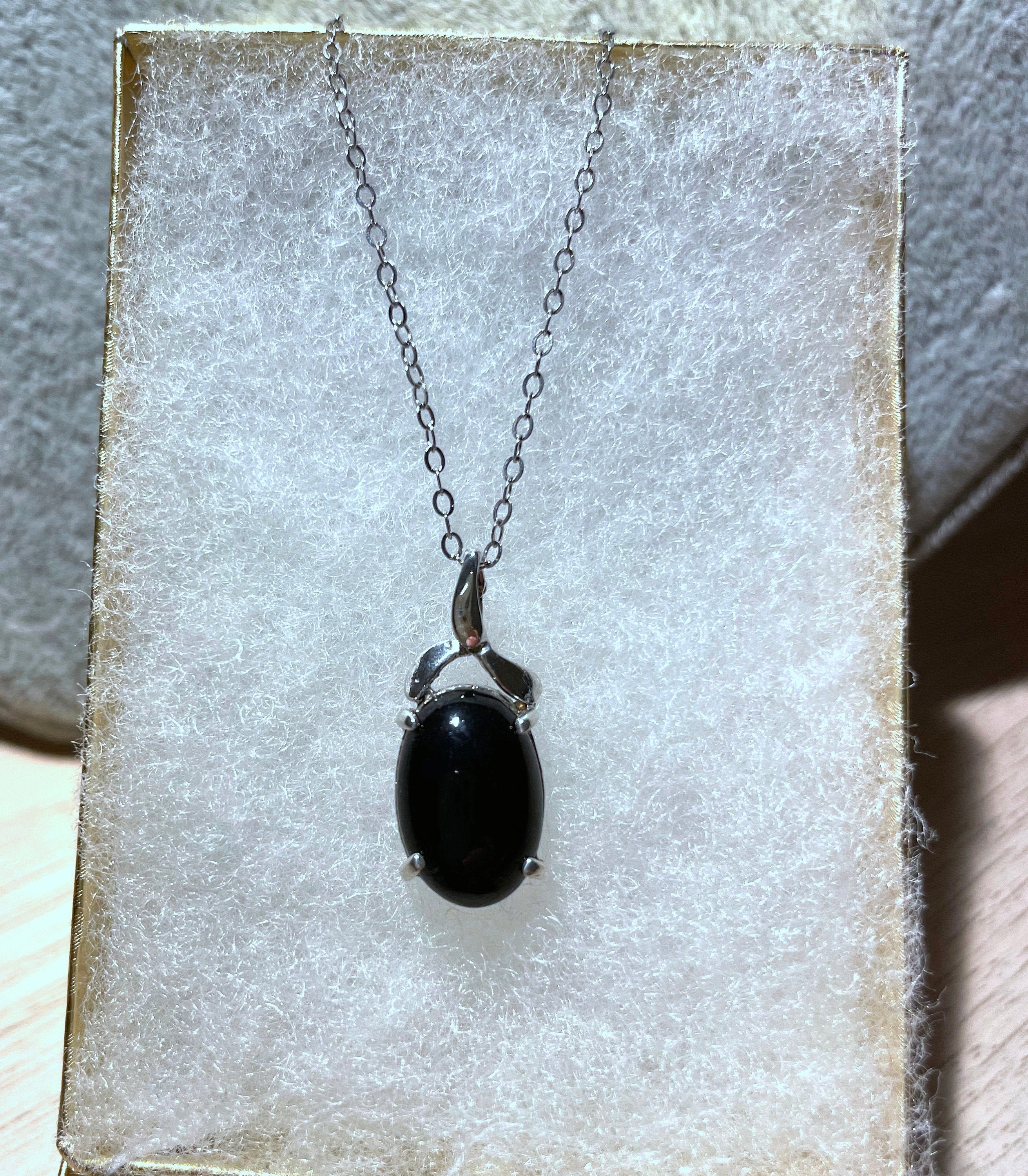 Genuine Natural Hawaiian Black Coral Oval Cabochon Pendant Etsy UK