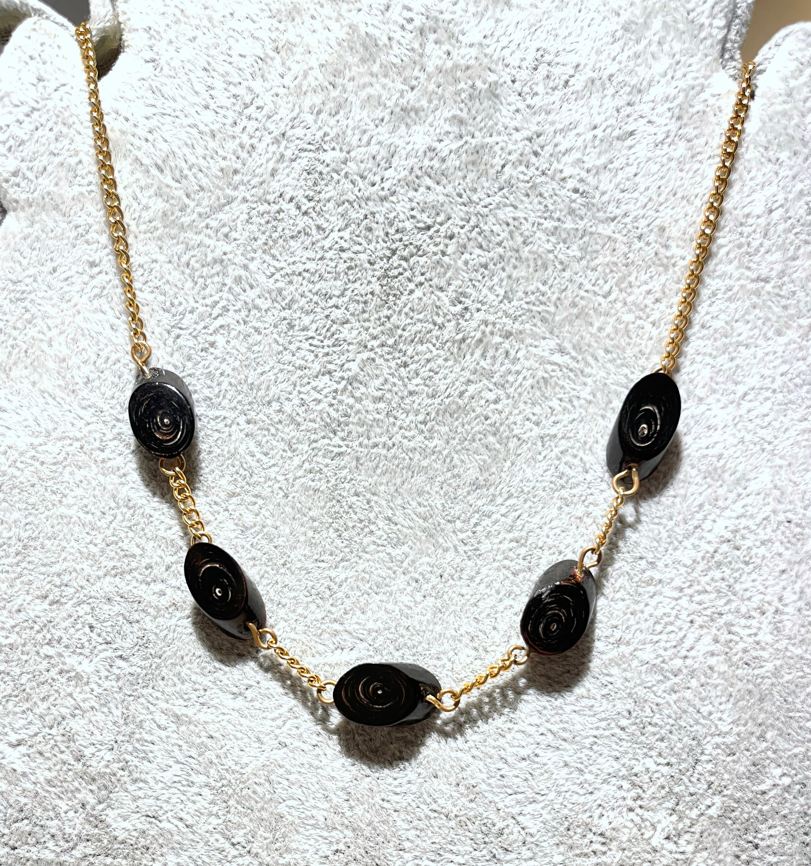 Vintage Genuine Natural Hawaiian Black Coral Link Gold Filled Etsy