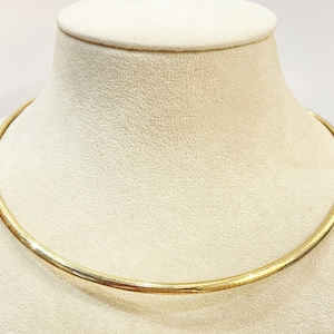 14K Solid Yellow Gold 16" inch 4.10 mm Omega Necklace 24.00 grams Made in Italy