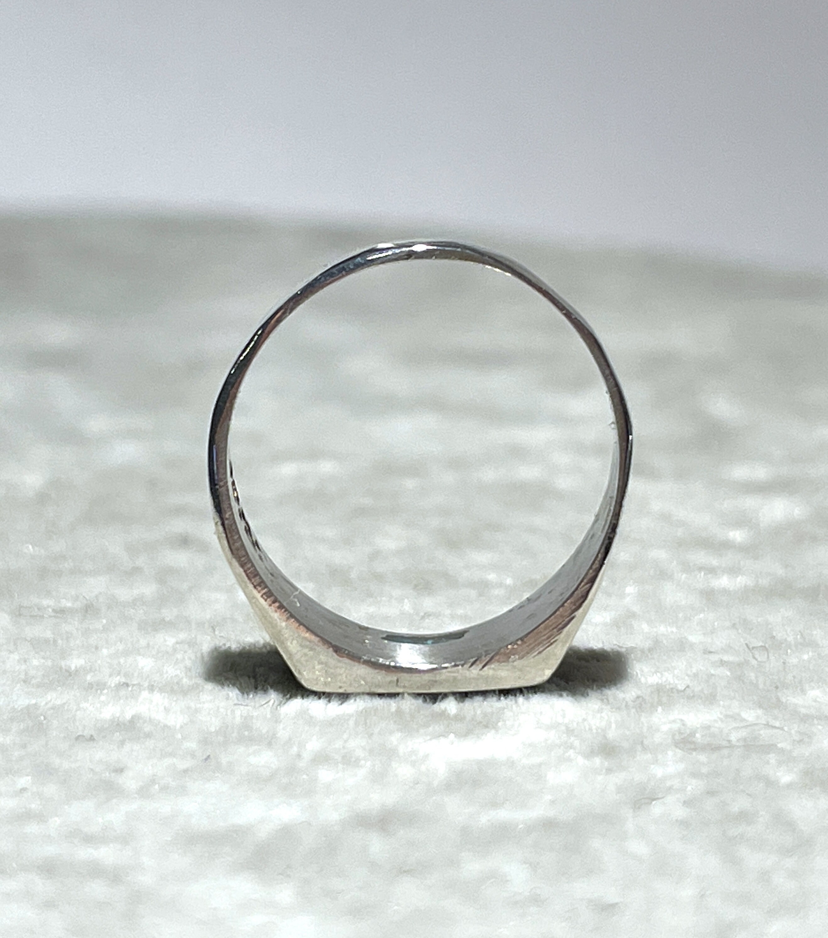 Silvershake Victorian Ring - Created Green Turquoise Inlay In 925 Sterling Silver With Filigree