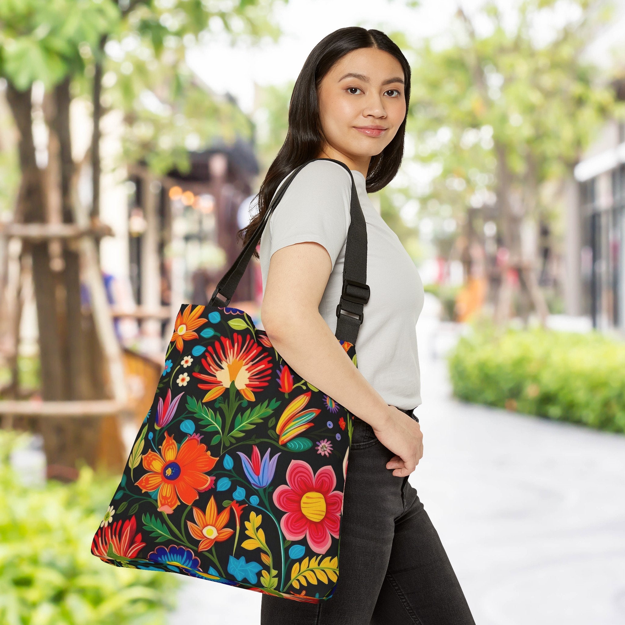 French Style Petal Flower Tote Bag One Shoulder Crossbody