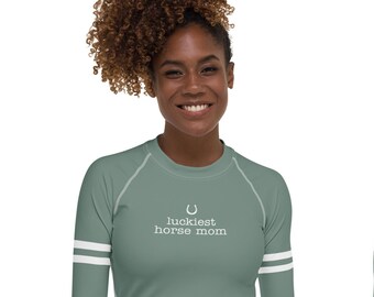 Horse Mom Equestrian Shirt In Army Green