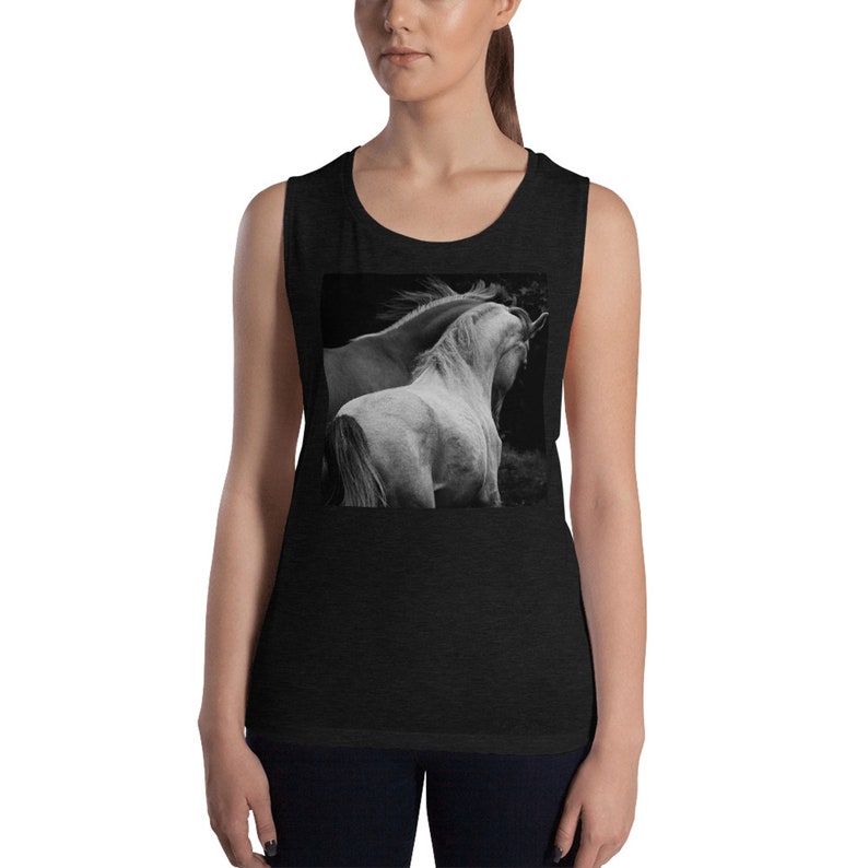 Horse Tank Top Flowy Muscle Tank Top Horse Lover Gift Etsy