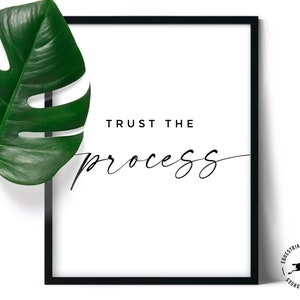 Trust The Process - Inspirational Wall Art Print For Office Decor -  Entrepreneur Decor - Office Wall Art