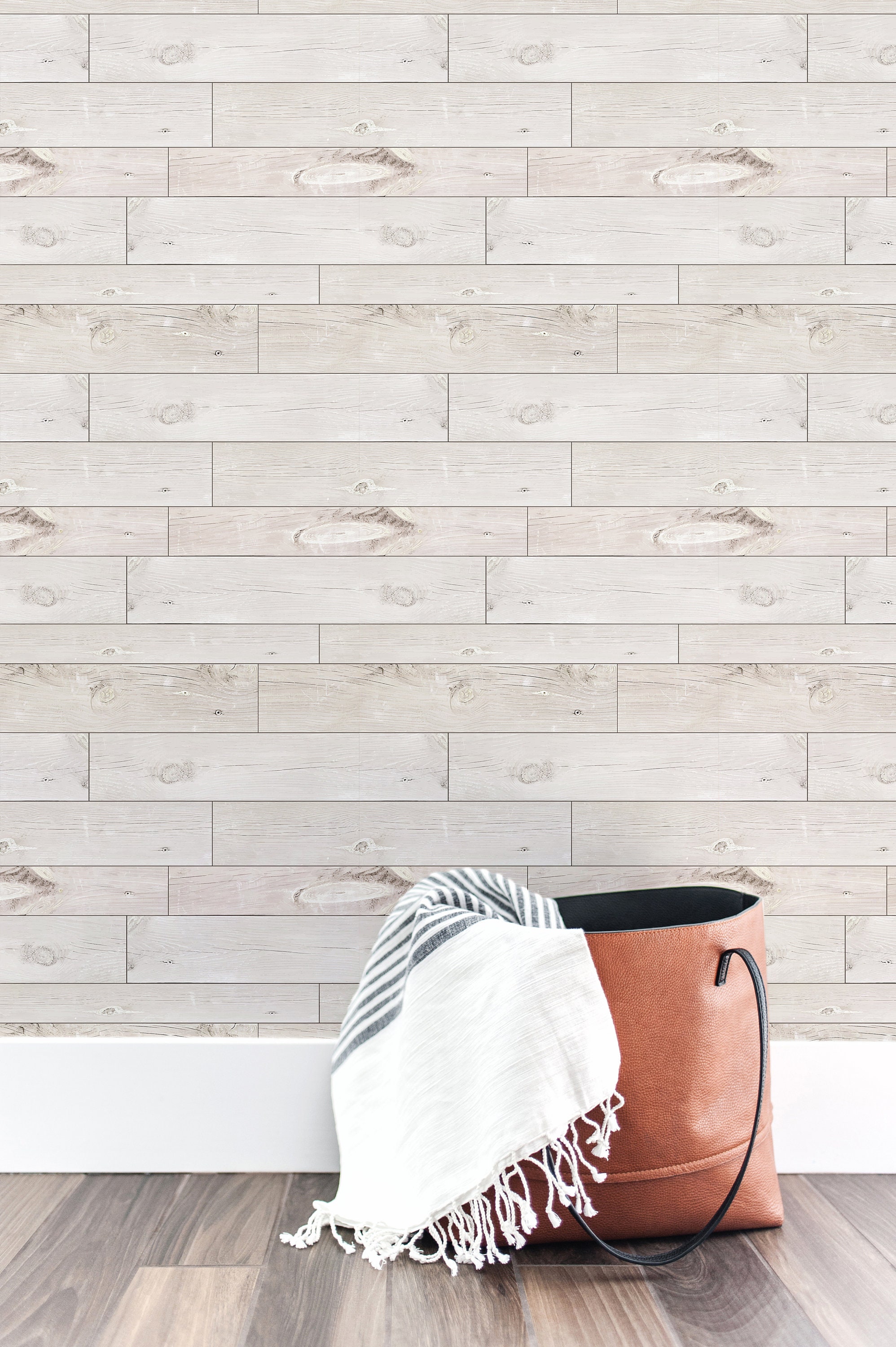 Shiplap Removable Wallpaper White Wood Peel and Stick Etsy