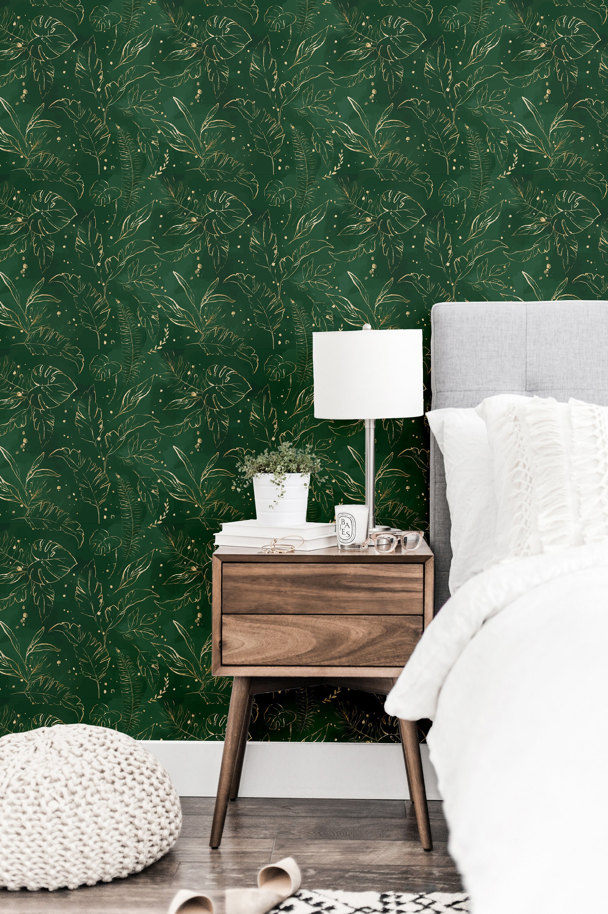 Green & Gold Jungle Self Adhesive Wallpaper Peel And Stick Etsy