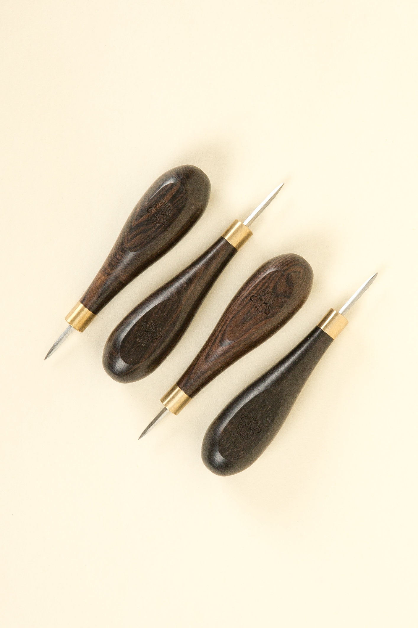 Leathercraft Tool 3mm Black Brown Diamond Point Leather Stitching Awl, with  Wooden Handle, to Pierce Sewing Holes in Leatherwork