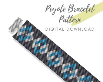 Mönster för armband med peyotesöm, miyukipärlarmband, mönster för armband med seed beads, mönster för peyotepärlor för nybörjare