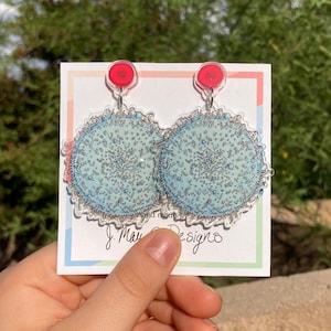 White Blood Cell Earrings, Blood Earrings