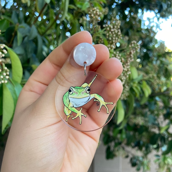 Tree frog earrings deals