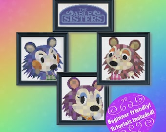 Animal Crossing Able Sisters Cross Stitch Pattern Pack (Digital PDF)