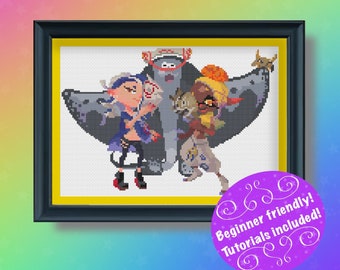 Deep Cut Idols Cross Stitch Pattern Splatoon