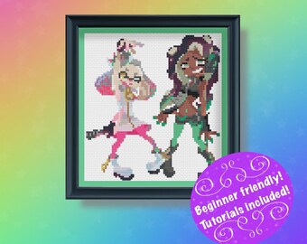 Off the Hook Idols Cross Stitch Pattern Splatoon