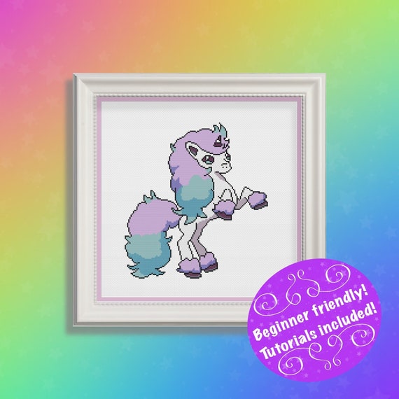 Galarian Ponyta Pokemon Unicorn Cross Stitch Pattern