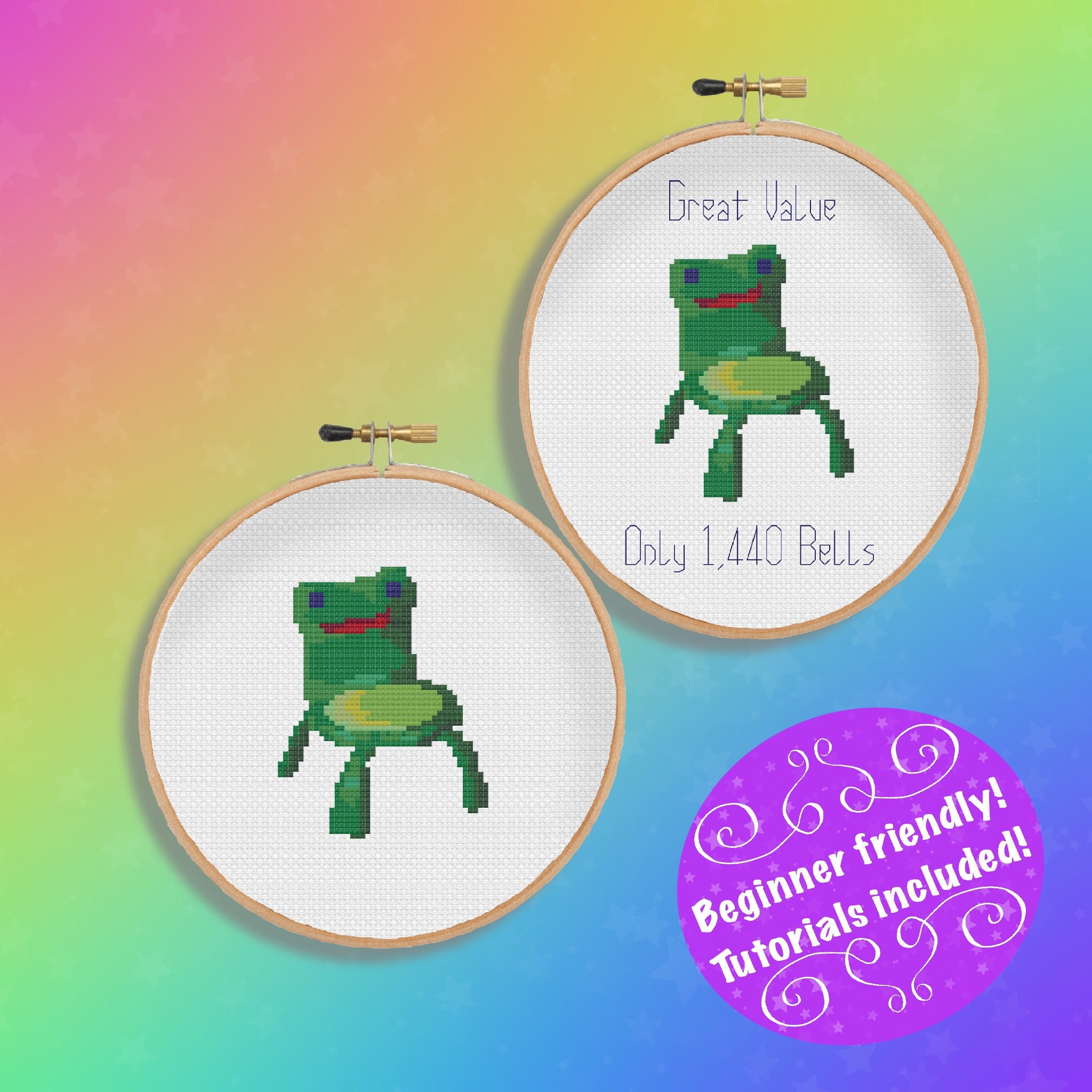 Animal Crossing Froggy Chair Meme Cross Stitch Patterns Etsy
