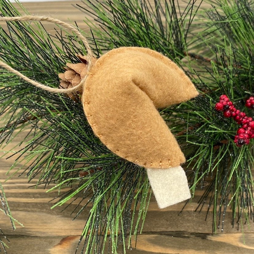 Felt Fortune Cookie Ornament Fortune Cookie Christmas Etsy