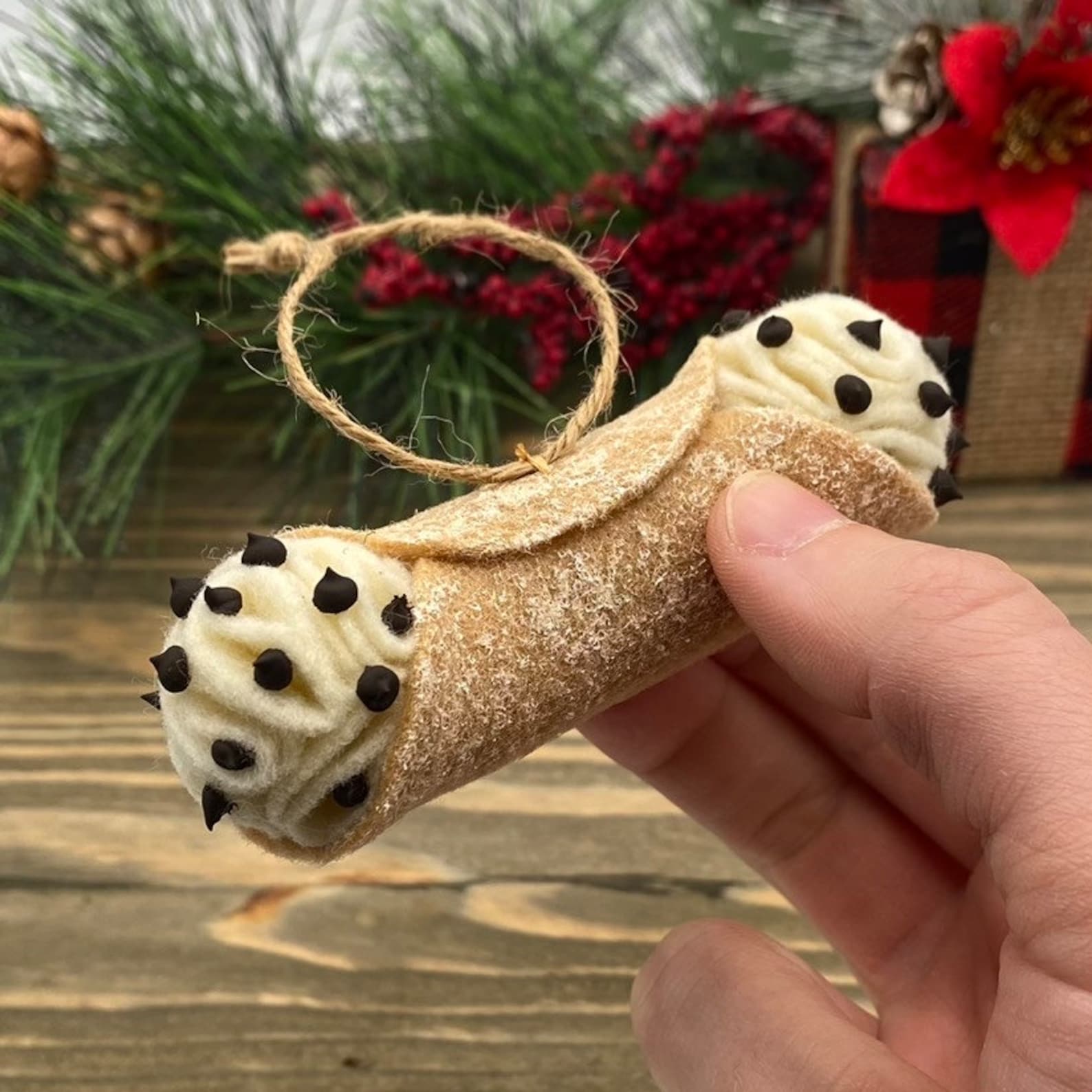 Cannoli Christmas Ornament 