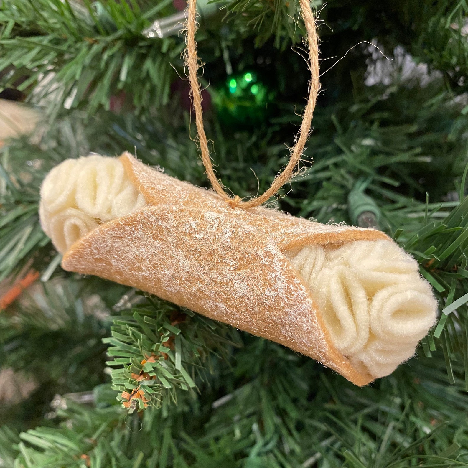 Cannoli Christmas Ornament 