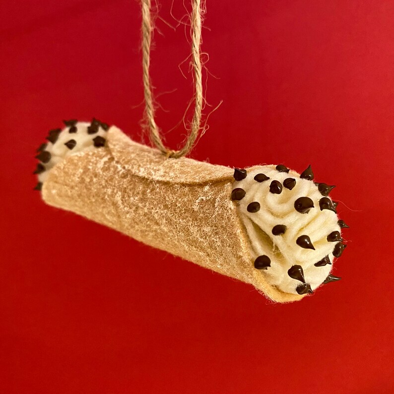 Felt Cannoli Ornament Cannoli Christmas Ornament Dessert Etsy