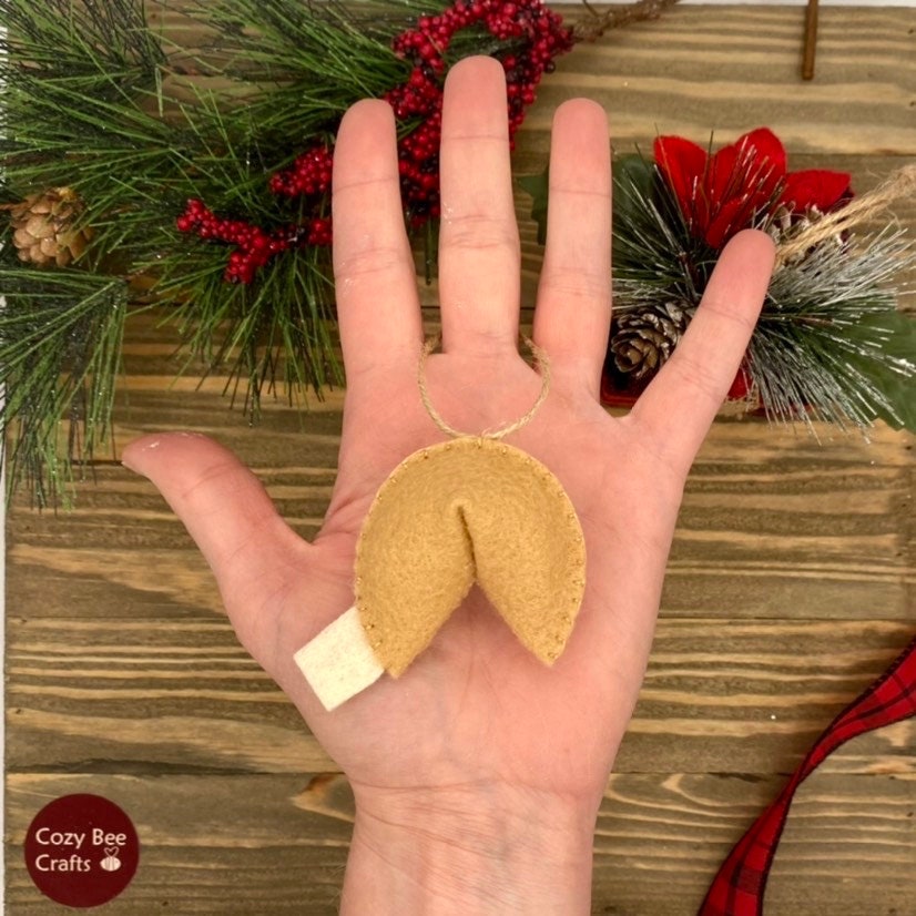 Felt Fortune Cookie Ornament Fortune Cookie Christmas Etsy