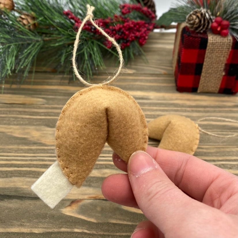 Felt Fortune Cookie Ornament Fortune Cookie Christmas Etsy