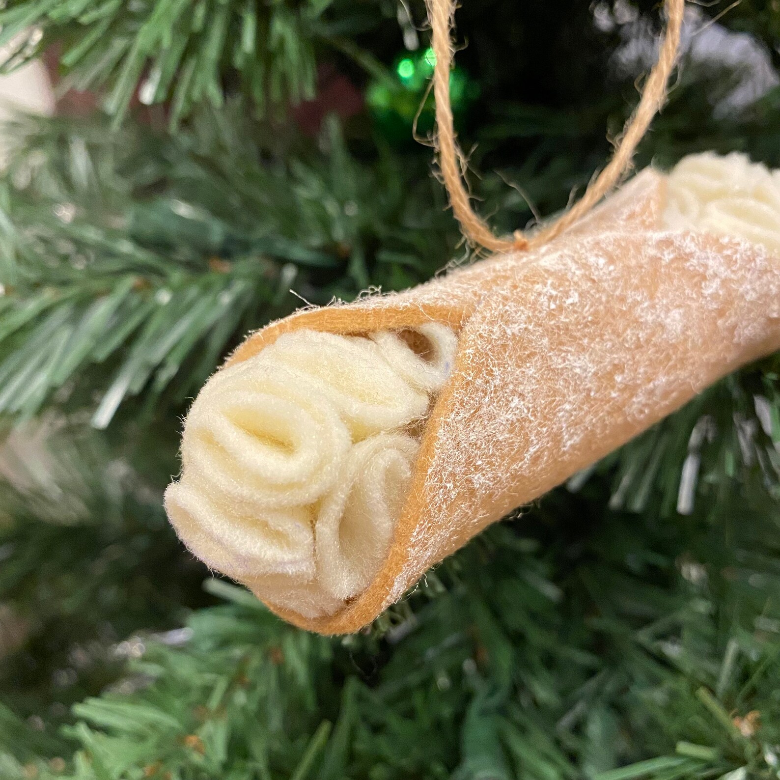 Cannoli Christmas Ornament 