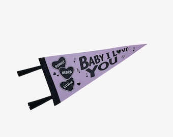 Novelty Ronettes "Baby I Love You" felt pennant