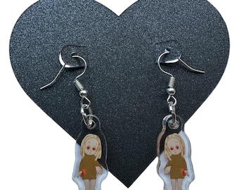 Little Miss No Name small acrylic dangle earrings