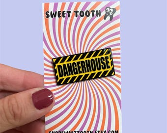 Dangerhouse Records enamel pin