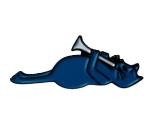 Blue Cat Records 60's girl group enamel pin