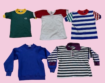 Lot of 5 vintage toddler boy 2T tops