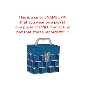 Platter Pak 2-Tone Optical Illusion 45 box enamel pin **this is not an actual record box