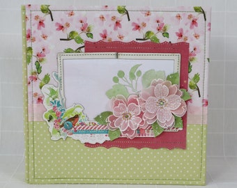 Handmade photo album. Spring album. Album for a girl