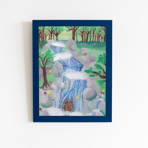 Stampa artistica della cascata di mezzanotte