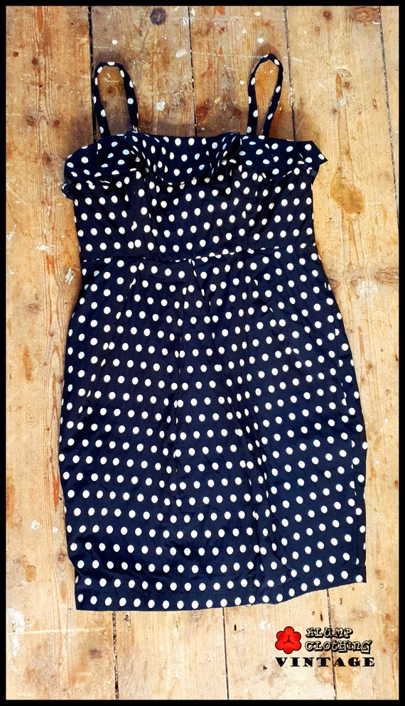 black and white polka dot dress uk