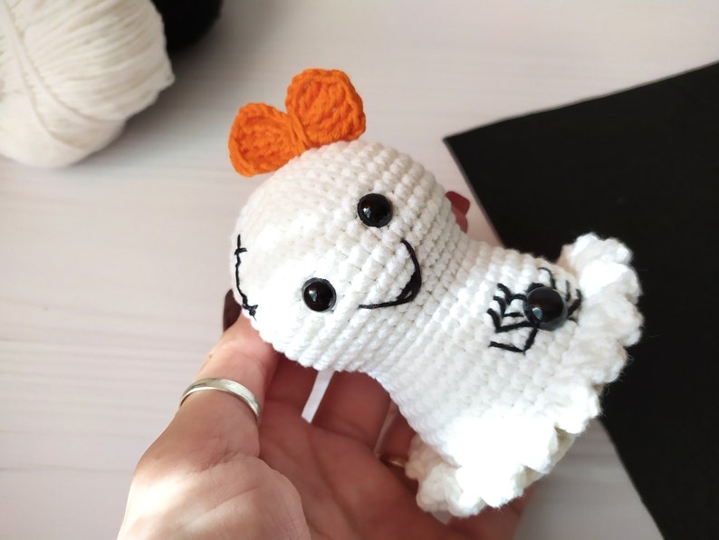 Plushie pattern Plush pattern Halloween ghost making Amigurumi toys PDF Spooky Crochet ghost pattern