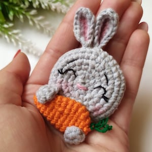 Rabbit brooch. Mini animal brooch gift for girl. Soft brooch. Bunny brooch. Mini brooch.