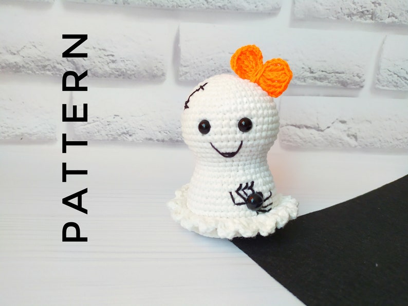 Plushie pattern Plush pattern Halloween ghost making Amigurumi toys PDF Spooky Crochet ghost pattern