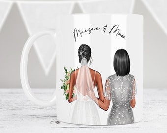 Personalised Bride And Mum Mug Gift | Ceramic Mug | Personalised Mug | Mother Of The Bride Mug | Mother Of The Bride Gift | Wedding Gift