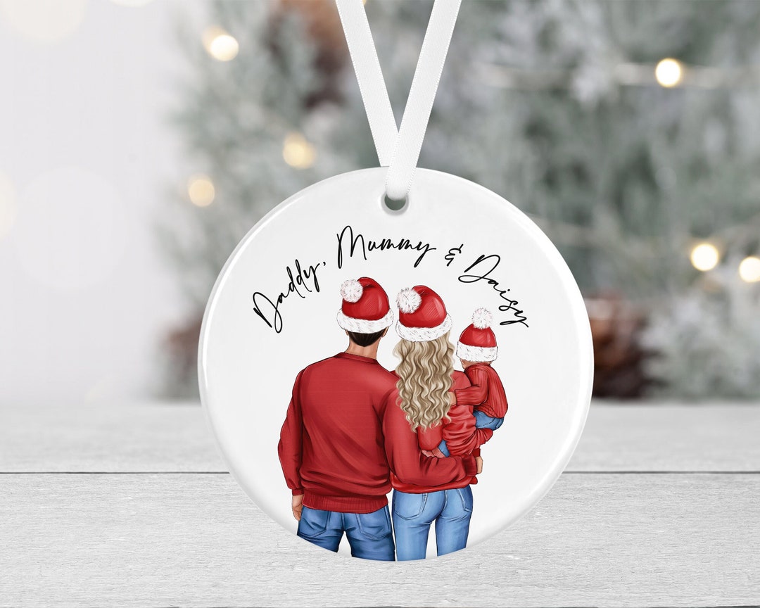 Personalised Christmas Bauble First Christmas as A Family Etsy UK