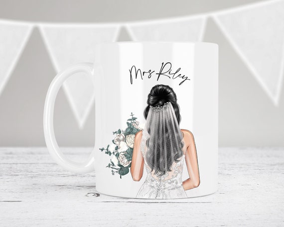 Personalised Bride Mug Gift | Ceramic Mug | Wedding Keepsake | Personalised Mug | Wedding Gift | Married | Mrs Mug | Bride To Be